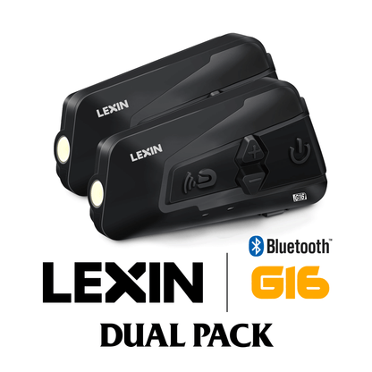 Lexin G16 Bluetooth Helmet Intercom - Advanced LexinPulse Sound & Music Sharing